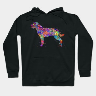 Rottweiler dog watercolor Hoodie